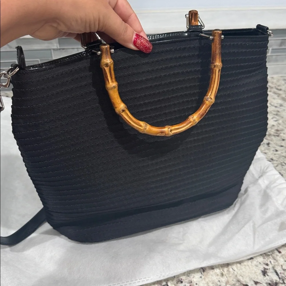 GUCCI Bamboo Bag Tom Ford Period Black 2 way Bag Includes COA